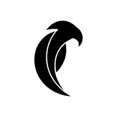 Modern parrot logo icon illustration for pet bird branding and colorful animal design