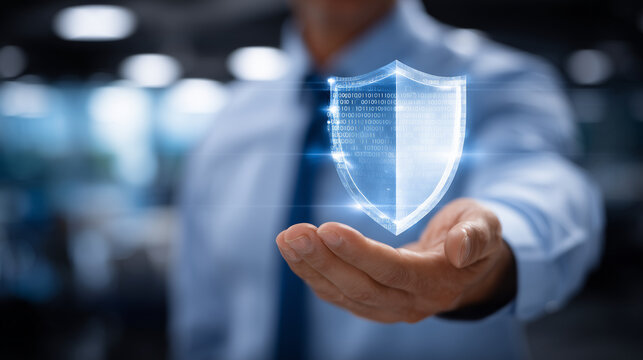 Transparent corporate governance framework depicted as layered digital shields protecting company integrity, stakeholder trust, and ethical standards