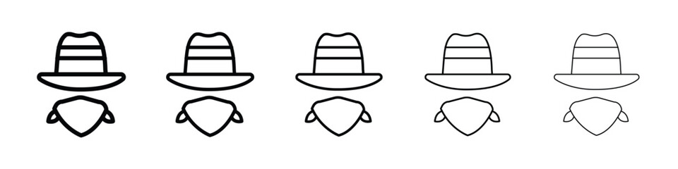 Cowboy icon for mobile concept and web design.