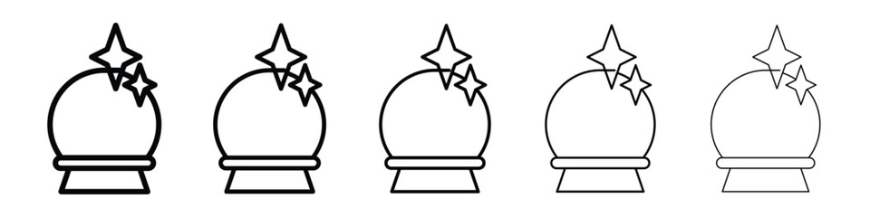 Crystal ball icon for mobile concept and web design.