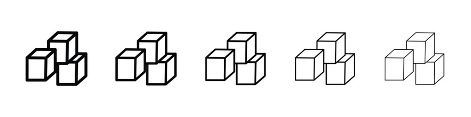 Cubes icon for mobile concept and web design.