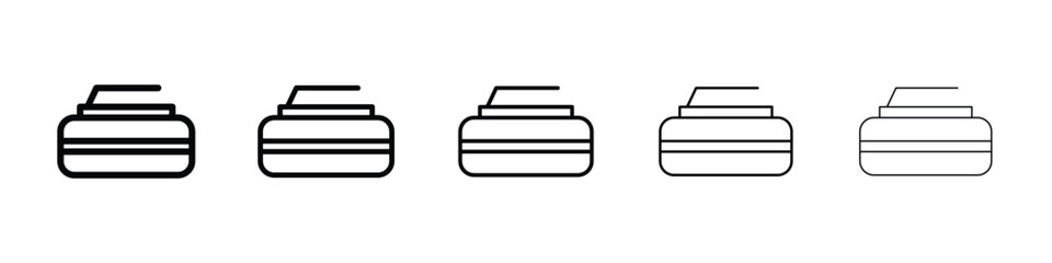 Curling stone icon for mobile concept and web design.