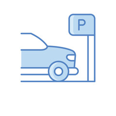 Car Parking  Icon vector