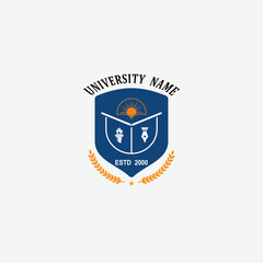 Fototapeta premium 3260 educational logo school college university learning institute book academy organization