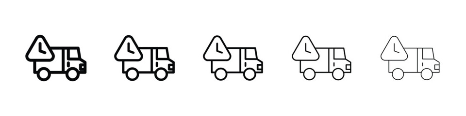 Delivery delay icon for mobile concept and web design.