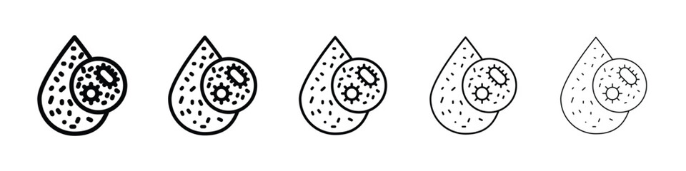 Dirty water drop icon for mobile concept and web design.