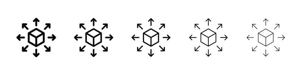 Distribution box icon for mobile concept and web design.