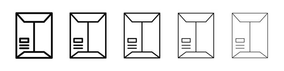 Document envelope icon for mobile concept and web design.