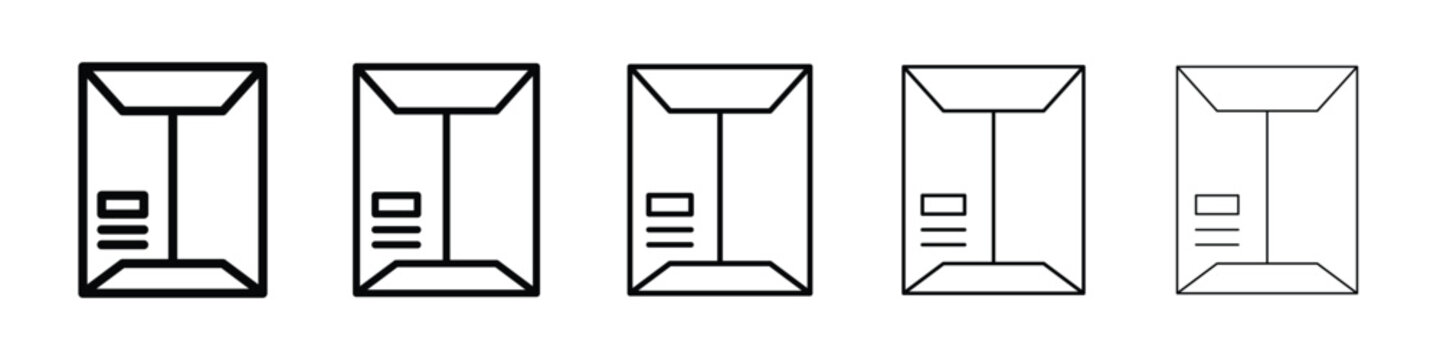 Document envelope icon for mobile concept and web design.