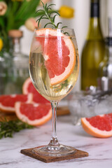 Grapefruit Prosecco Gin Spritz is a refreshing cocktail that combines tart grapefruit, gin and...