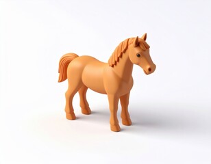 Low-poly style horse 3D model material,ローポリスタイルの馬3Dモデル素材