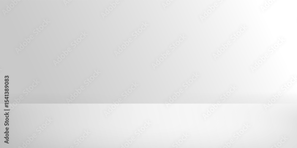 Poster white grey gradient studio room background. 3d vector winter studio display podium. light grey color