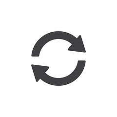 Sync refresh solid glyph icon