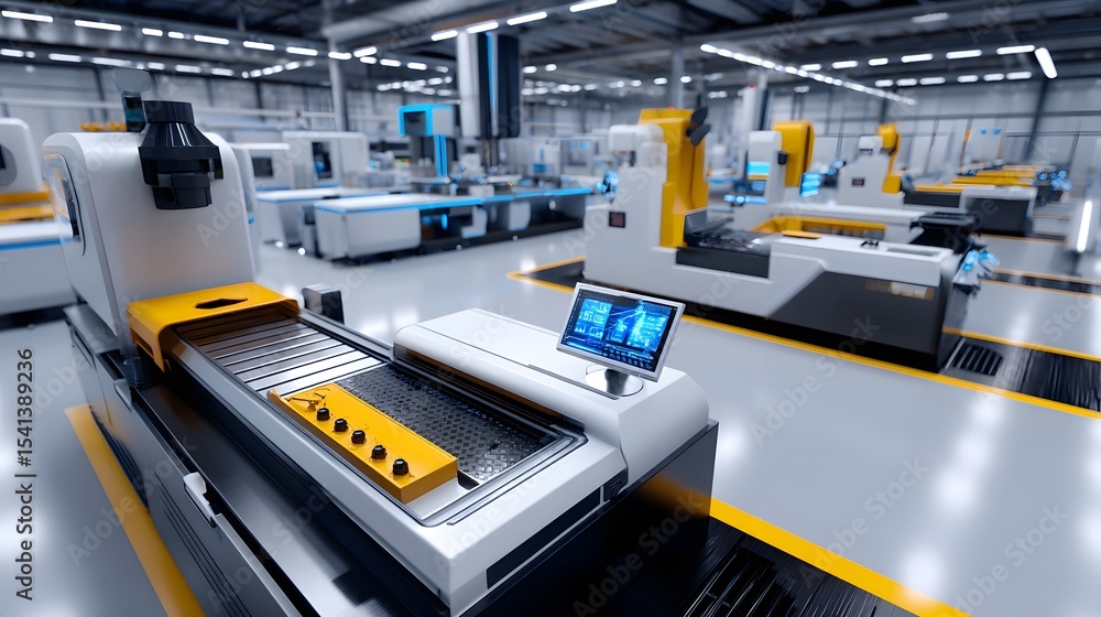 Aufkleber precision on a high-tech factory floor