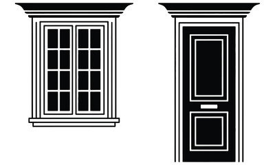 black and white doors