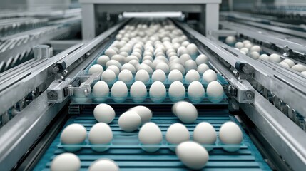 Automated egg lifter transporting eggs from conveyor to tray