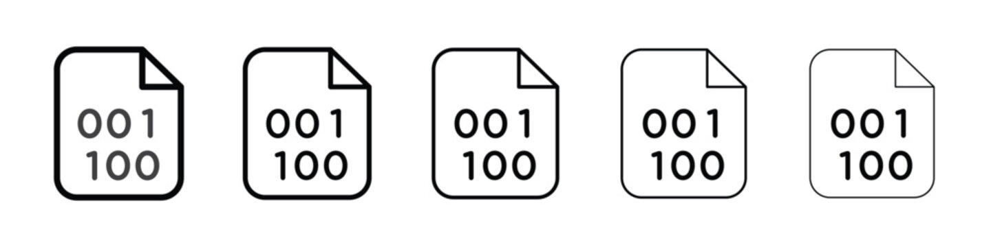 File Binary icon for mobile concept and web design.
