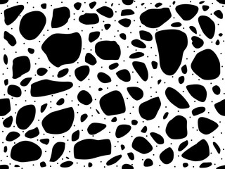 Black gravels and sands seamless pattern