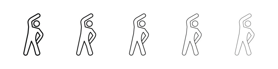 Fitness exercise icon for mobile concept and web design.