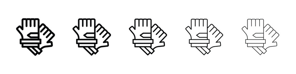Fitness Gloves icon for mobile concept and web design.