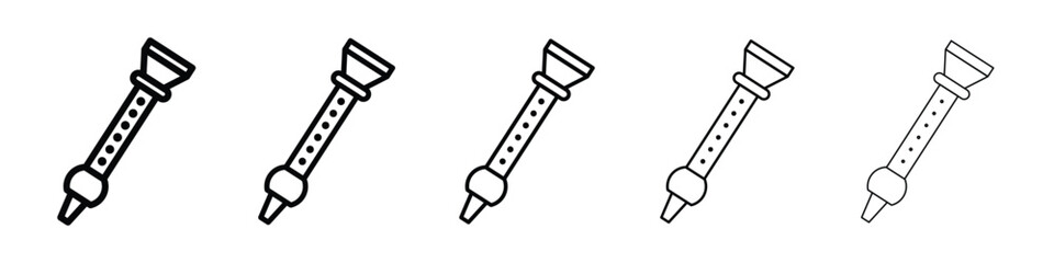 Flute icon for mobile concept and web design.