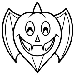 Halloween line art vector