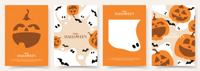 Happy Halloween set of holiday cards