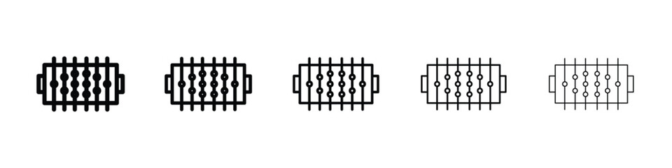 Foosball icon for mobile concept and web design.