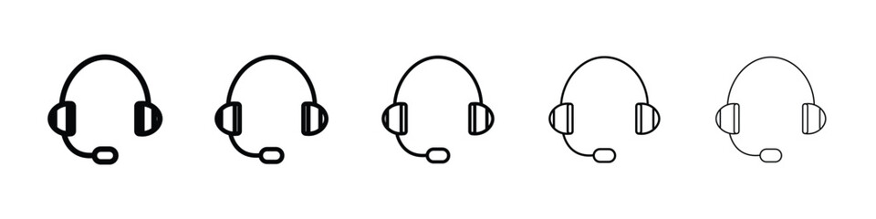Headset icon for mobile concept and web design.