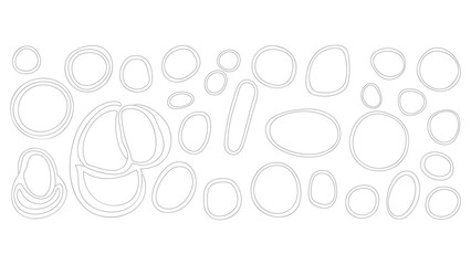 Collection of Abstract Oval and Elliptical Shapes