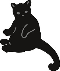 a hair-pulling black cat