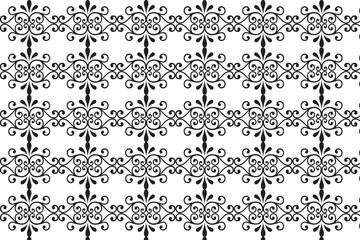 A pattern of black and white swirls image made by adobe illustrator.