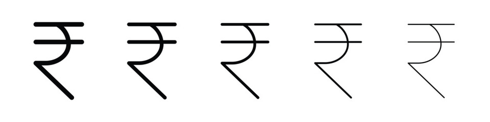 Indian rupee icon for mobile concept and web design.