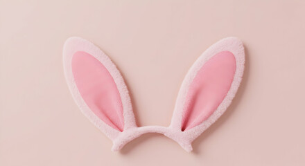 Adorable Pink Bunny Ears Headband Easter Party