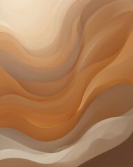 Fototapeta premium Warm Minimalist Abstract Illustration in Autumn-Inspired Colors