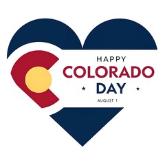 Happy Colorado day poster, banner in a white background.