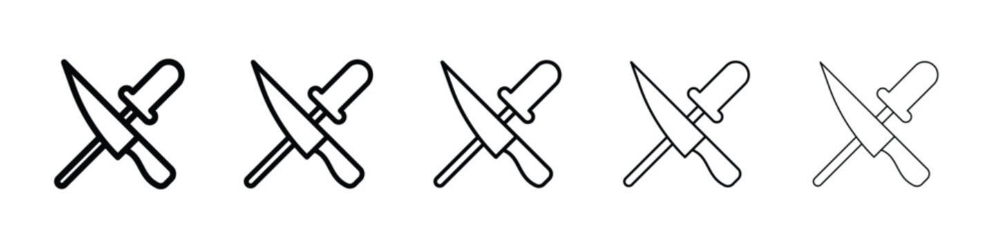 Knife sharpener icon for mobile concept and web design.