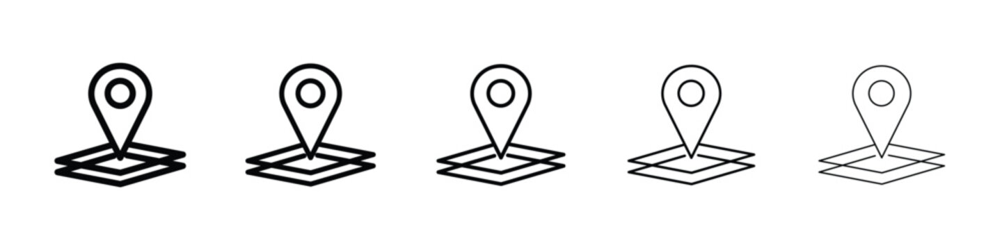 Land layer location icon for mobile concept and web design.