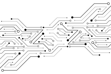 Abstract digital background with technology circuit board texture. Electronic motherboard illustration. Communication and engineering concept. Vector illustration