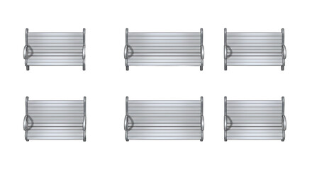 Park benches overhead view illustration