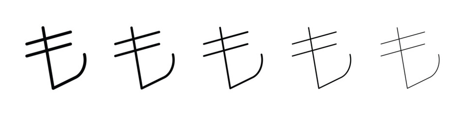 Lira sign icon for mobile concept and web design.