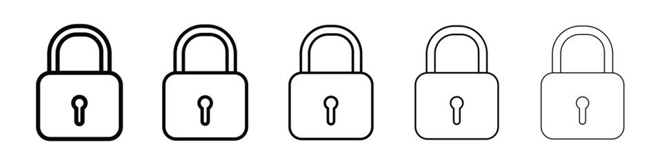 Lock icon for mobile concept and web design.