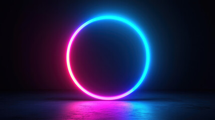 Obraz premium Minimalistic neon background, glowing, cyberpunk futuristic style