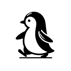 Penguin Walking Outline SVG