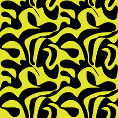 Bold abstract seamless pattern with organic zebra stripes, vibrant and modern graphic design