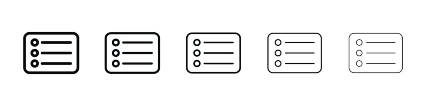 Menu list button icon for mobile concept and web design.
