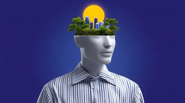 Conceptual artwork promoting sustainability, learning, and precision