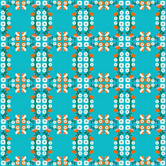 seamless pattern with red flowers