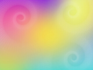 Abstract blur colorful and gradient color purple, yellow, pink, green, and blur white subtle swirling pattern background, decor, banner, template, fashion, name card, copy space