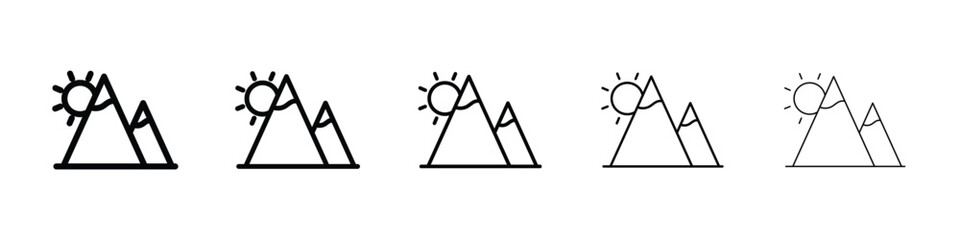 Mountain icon for mobile concept and web design.